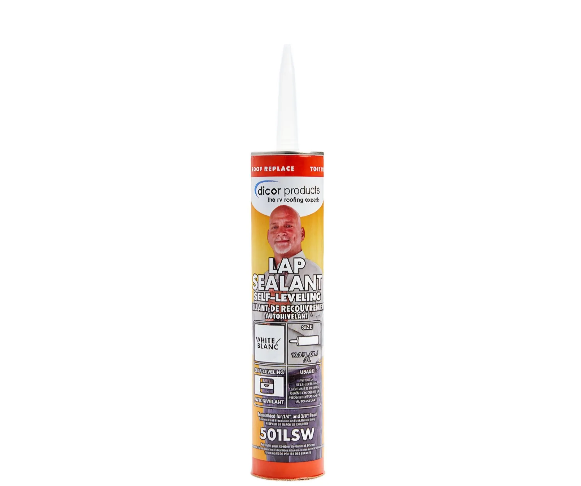 Dicor Self-Leveling Lap Sealant (White) - 501LSW